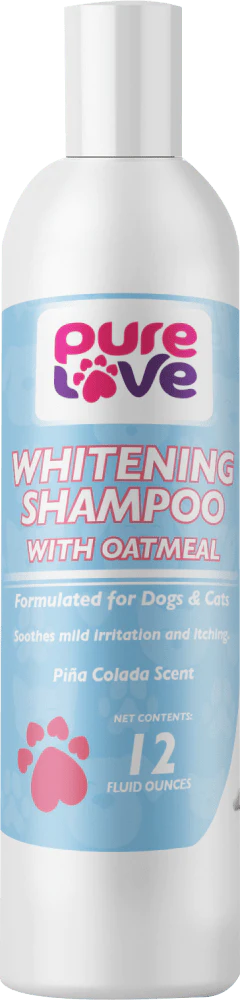 Pure Love Whitening Shampoo with Oatmeal for Dogs and Cats-Pina Colada Scent