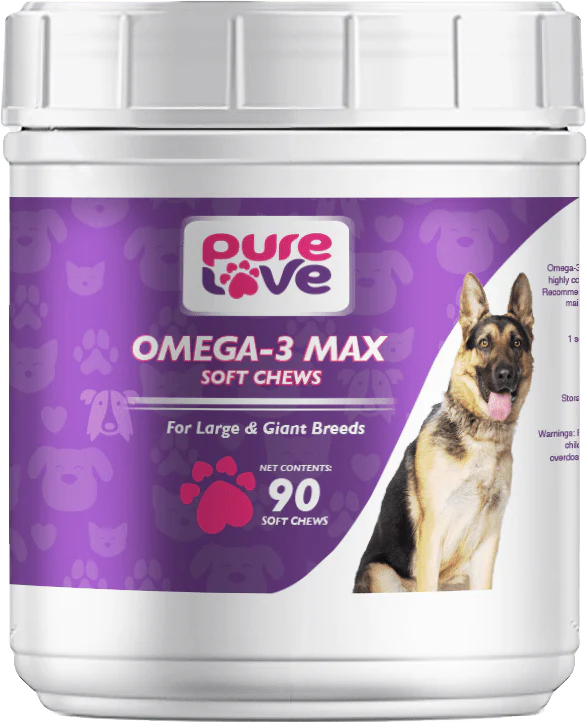 Pure Love Omega-3 Max Soft Chews for Large and Giant Dogs