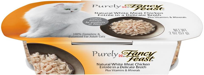 Fancy Feast Purely Natural  White Meat Chicken Entree Cat Food Tray