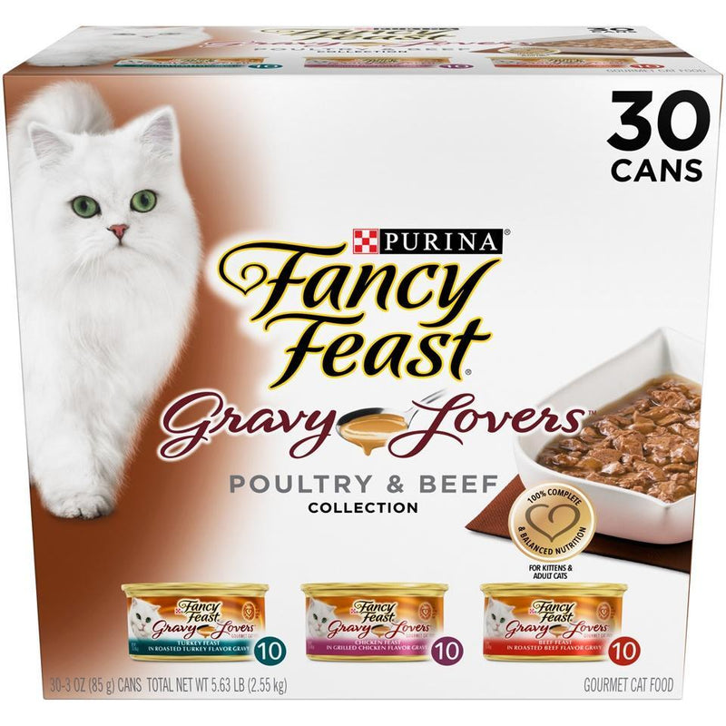 Fancy Feast Gravy Lovers Poultry & Beef Feast Variety Pack Canned Cat Food