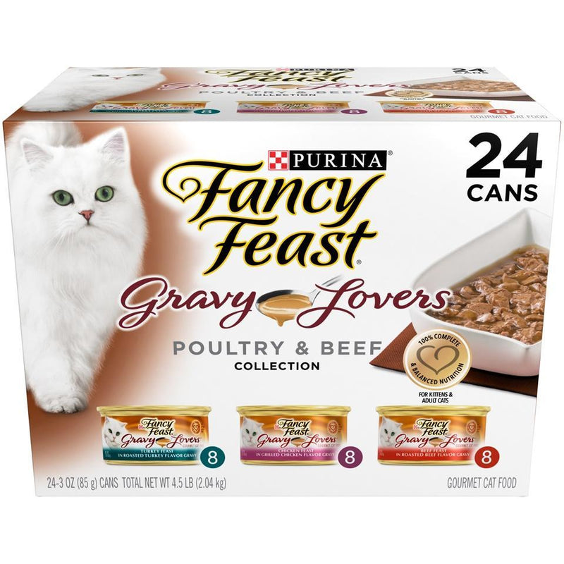 Fancy Feast Gravy Lovers Poultry & Beef Feast Variety Pack Canned Cat Food