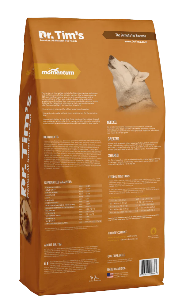 Dr. Tim's Momentum Highly Athletic Dry Dog Food