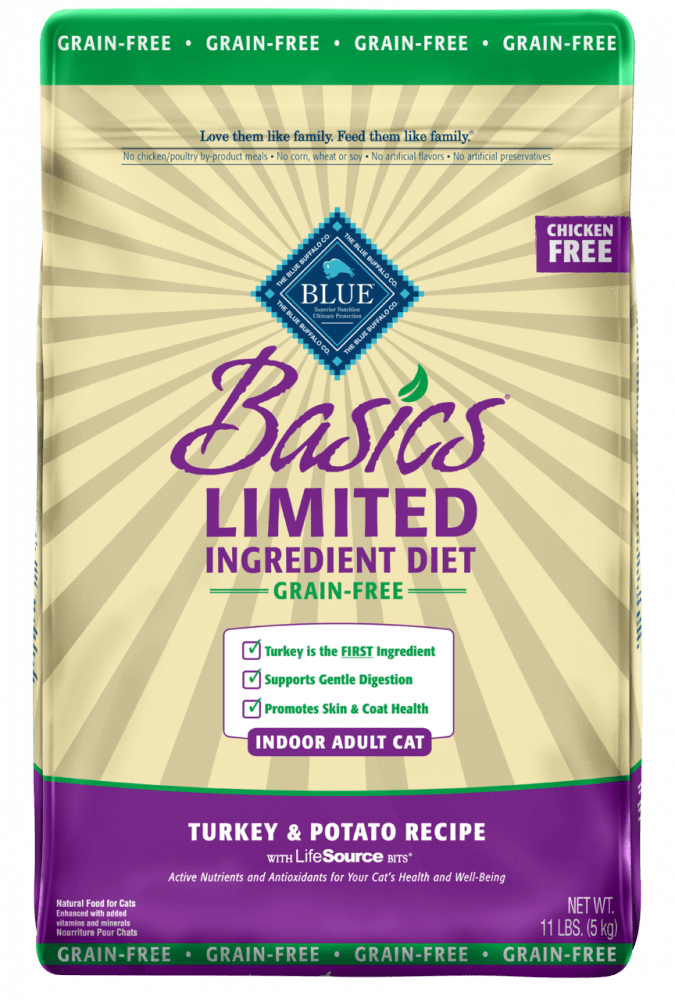 Blue Buffalo Basics Grain Free Adult Indoor Turkey & Potato Recipe Dry Cat Food