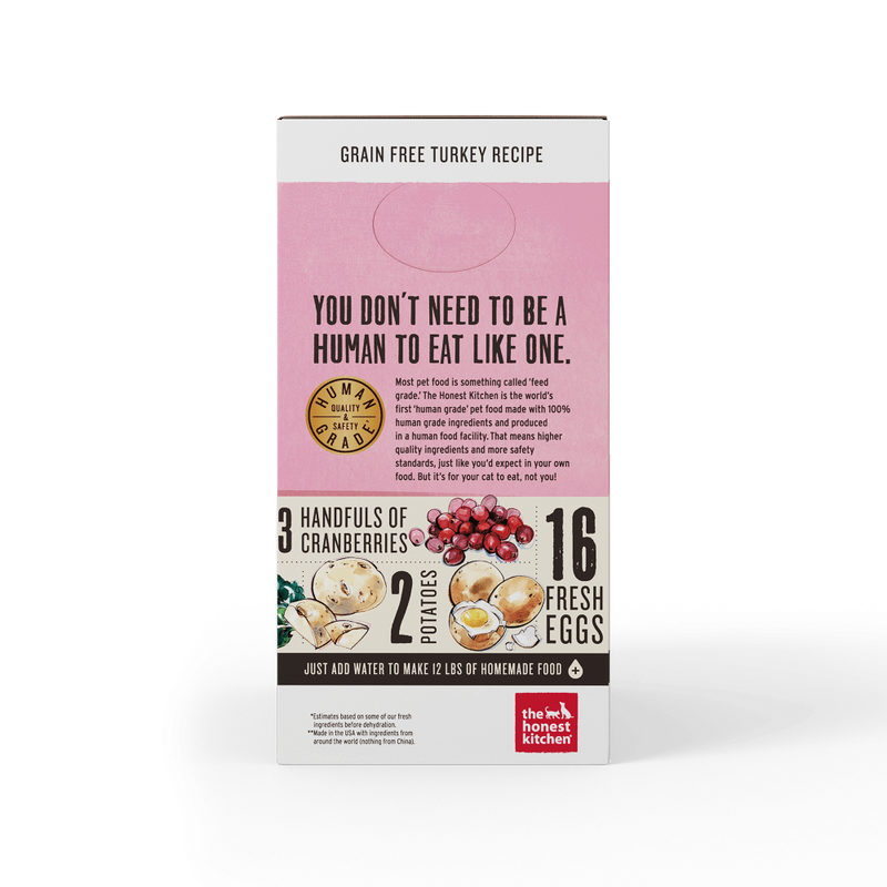 The Honest Kitchen Grain Free Turkey Recipe Dehydrated Cat Food