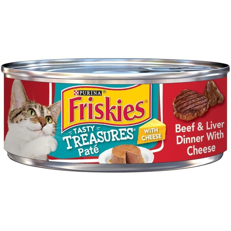 Friskies Tasty Treasures Pate Beef & Liver Dinner with Cheese Canned Cat Food