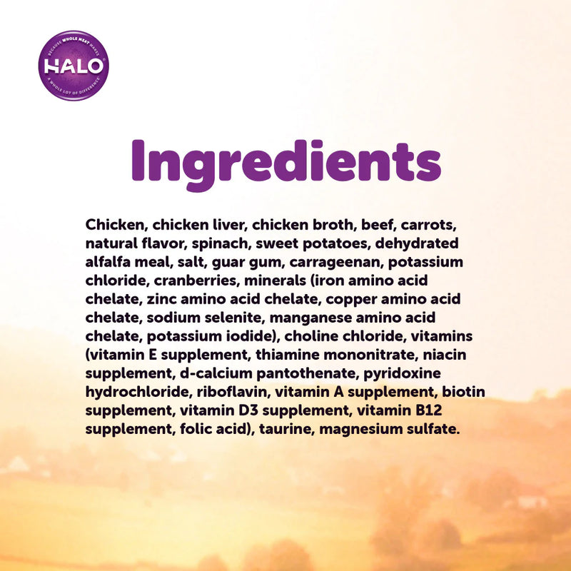 Halo Grain Free Indoor Cat Chicken Pate Canned Cat Food