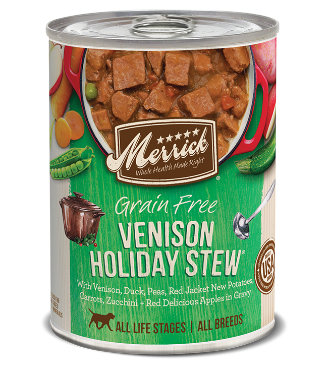 Merrick Grain Free Venison Holiday Stew Canned Dog Food