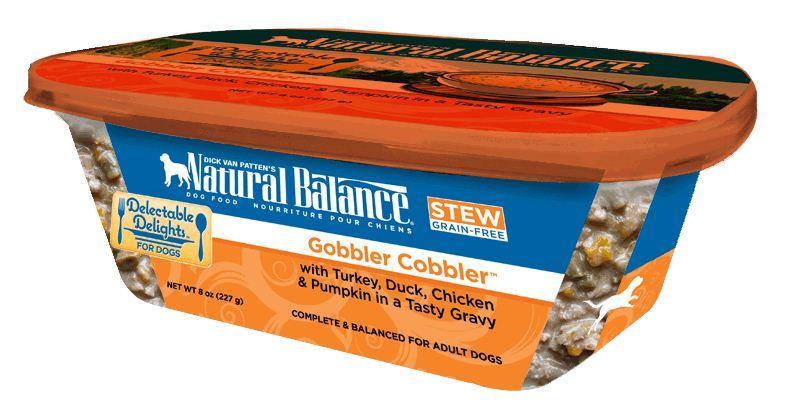 Natural Balance Delectable Delights Grain Free Gobbler Cobbler Stew Flavor Wet Dog Food