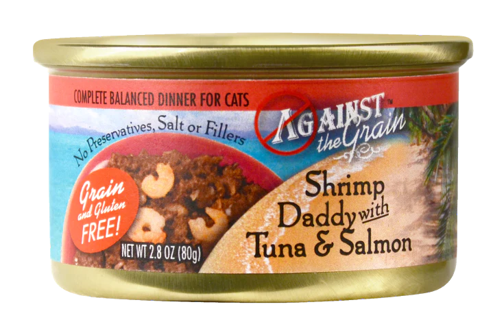 Against the Grain Shrimp Daddy with Tuna and Salmon Canned Cat Food