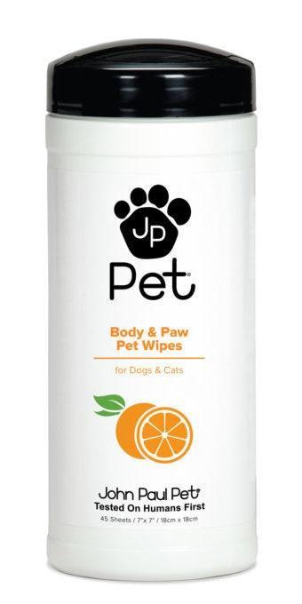 John Paul Pet Full Body and Paw Wipes for Dogs and Cats