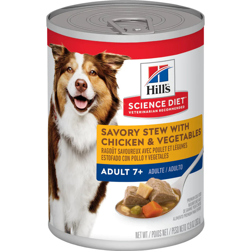 Hill's Science Diet 7+ Savory Stew Chicken & Vegetables Canned Dog Food