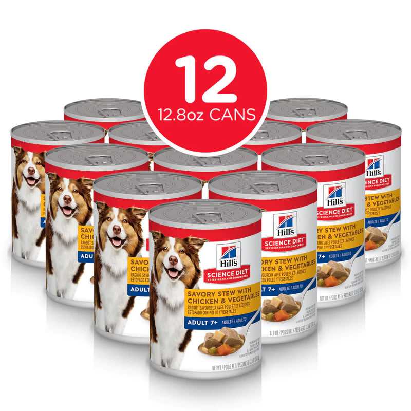 Hill's Science Diet 7+ Savory Stew Chicken & Vegetables Canned Dog Food