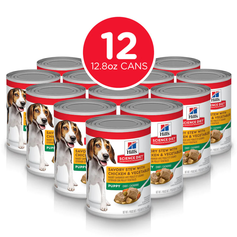 Hill's Science Diet Puppy Savory Stew Chicken & Vegetables Canned Dog Food