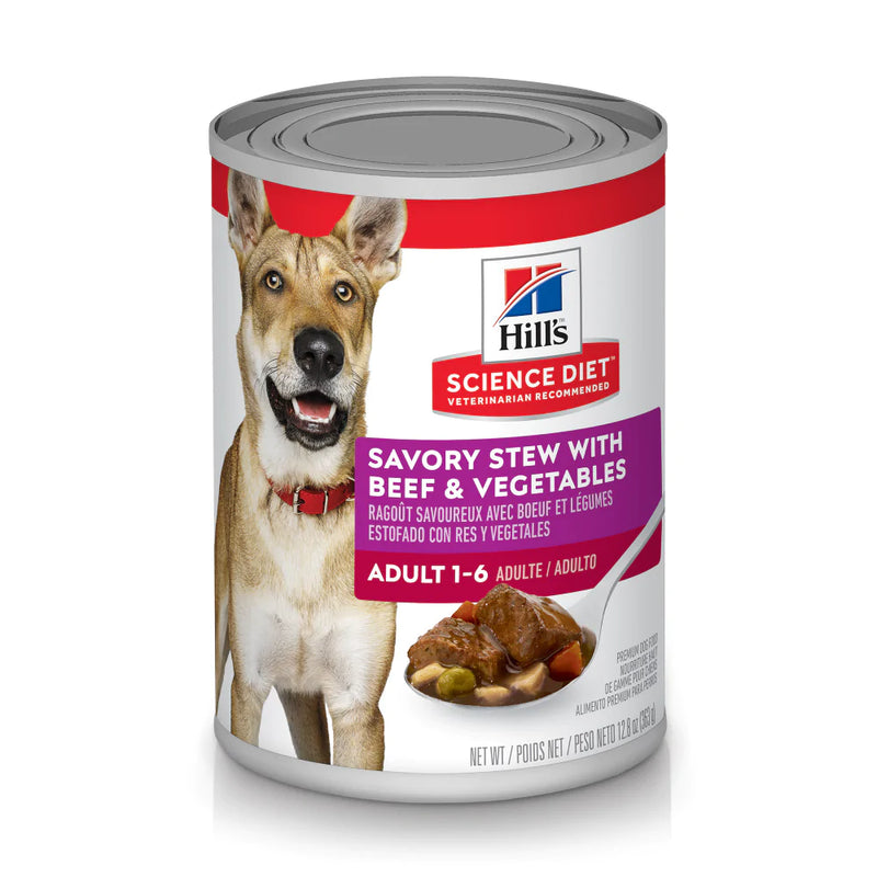 Hill's Science Diet Adult Savory Stew Beef & Vegetables Canned Dog Food