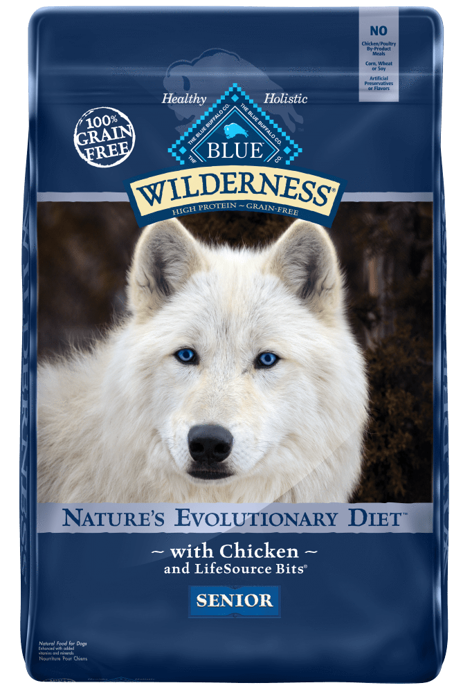 Blue Buffalo Wilderness Grain Free Chicken High Protein Recipe Senior Dry Dog Food