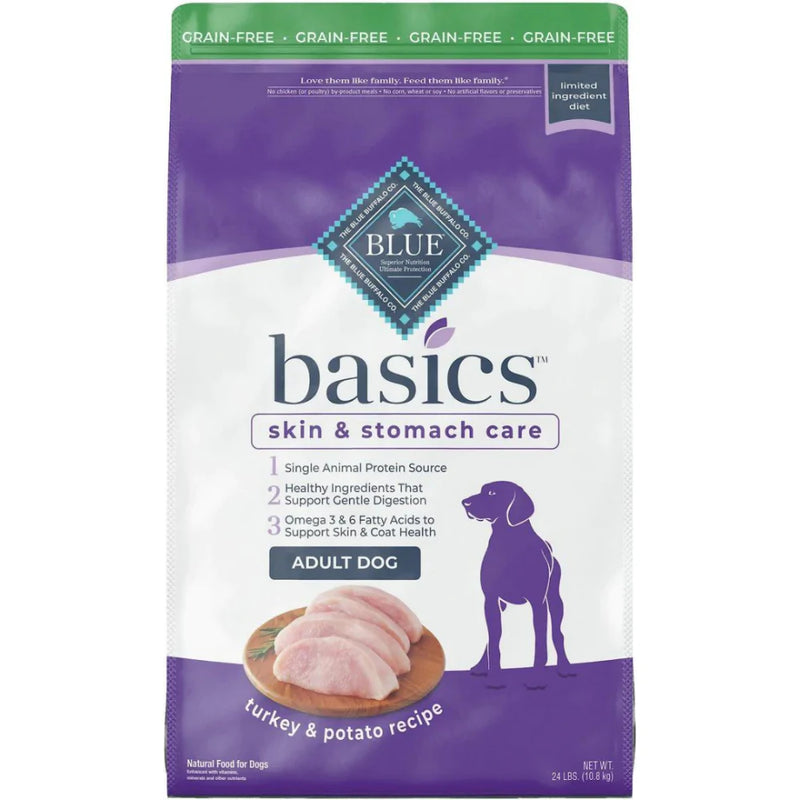 Blue Buffalo Basics Skin & Stomach Care Grain-Free Formula Duck & Potato Recipe Adult Dry Dog Food