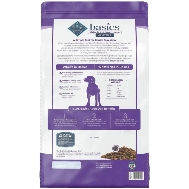 Blue Buffalo Basics Skin & Stomach Care Grain-Free Formula Duck & Potato Recipe Adult Dry Dog Food