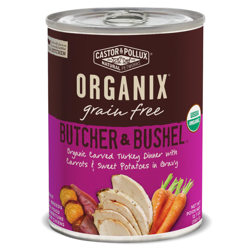 Castor and Pollux Organix Butcher and Bushel Organic Carved Turkey Dinner Canned Dog Food