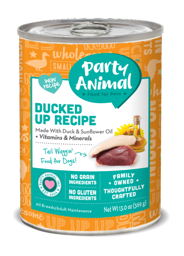 Party Animal Grain Free Ducked Up Recipe Canned Dog Food