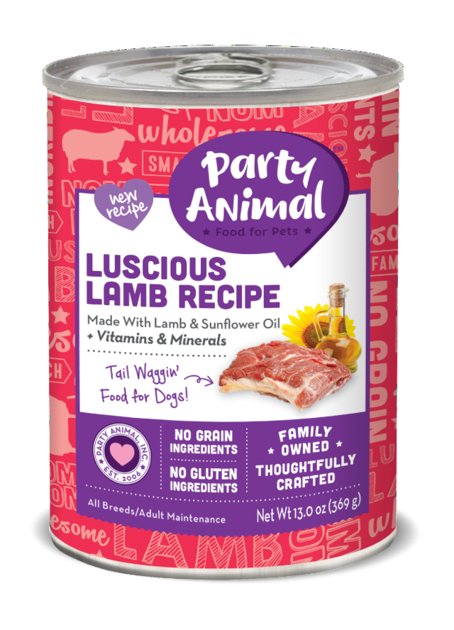 Party Animal Grain Free Luscious Lamb Recipe Canned Dog Food