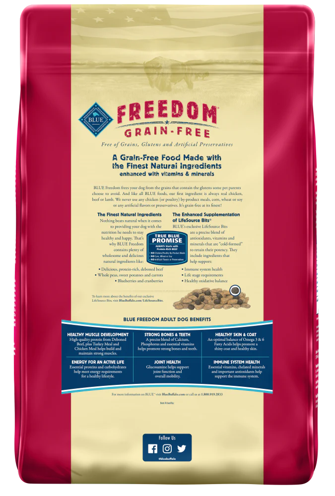 Blue Buffalo Freedom Grain-Free Adult Beef Recipe Dry Dog Food
