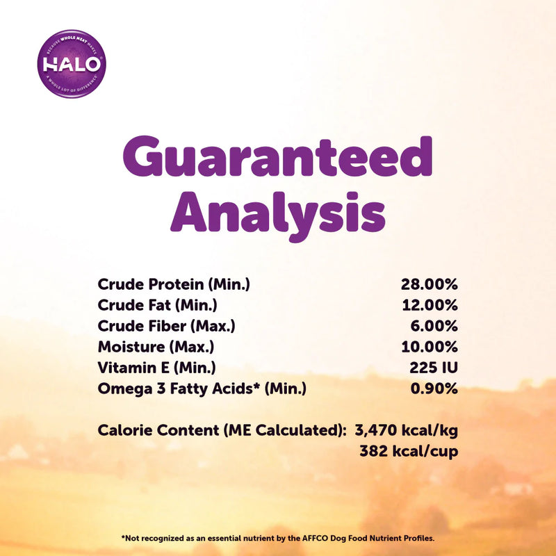 Halo Adult Healthy Weight Grain Free Holistic Turkey, Turkey Liver & Duck Recipe Dry Dog Food
