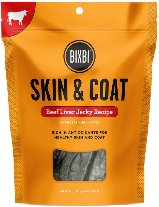 Bixbi Skin & Coat Beef Liver Jerky Dog Treats