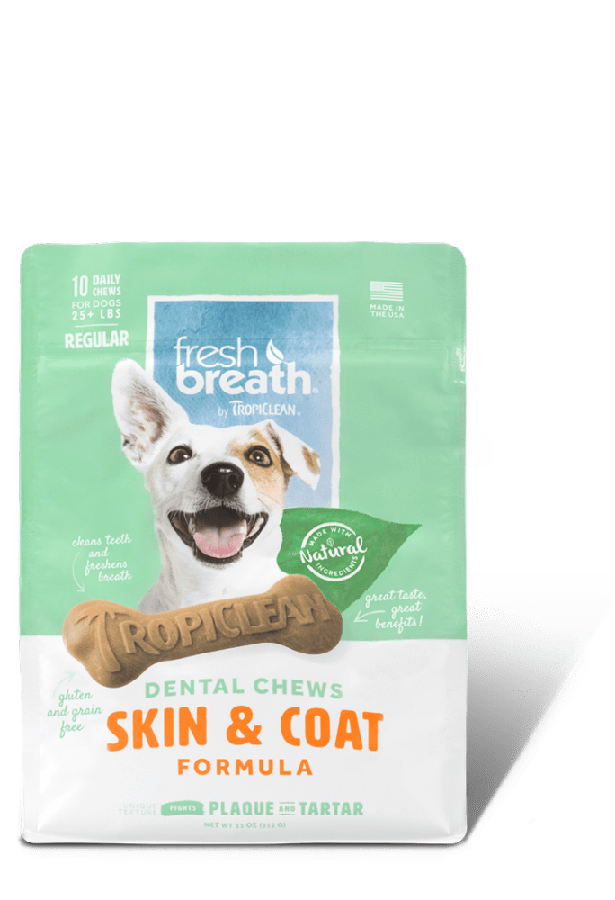 Tropiclean Fresh Breath Plus Skin & Coat Dental Treats for Dogs