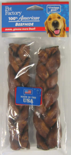 Pet Factory USA Beef Braids Dog Treats