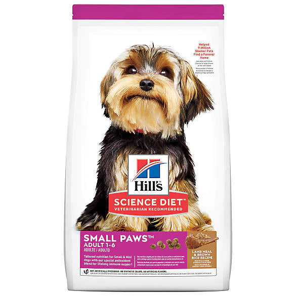 Hill's Science Diet Adult Small Paws Lamb Meal & Brown Rice Recipe  Dry Dog Food