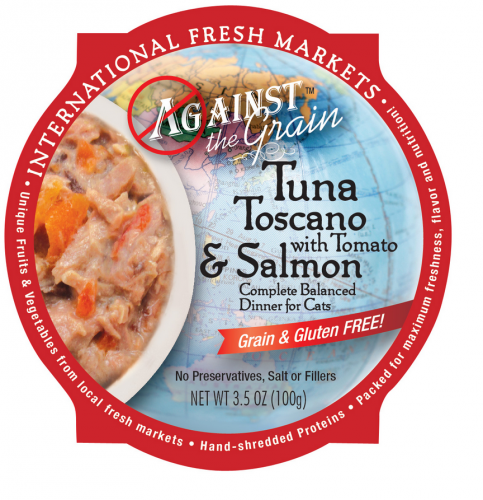 Against the Grain Tuna Toscano with Salmon and Tomato Dinner Canned Cat Food