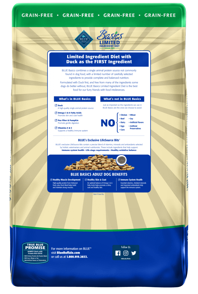 Blue Buffalo Basics Grain Free Adult Duck & Potato Recipe Dry Dog Food