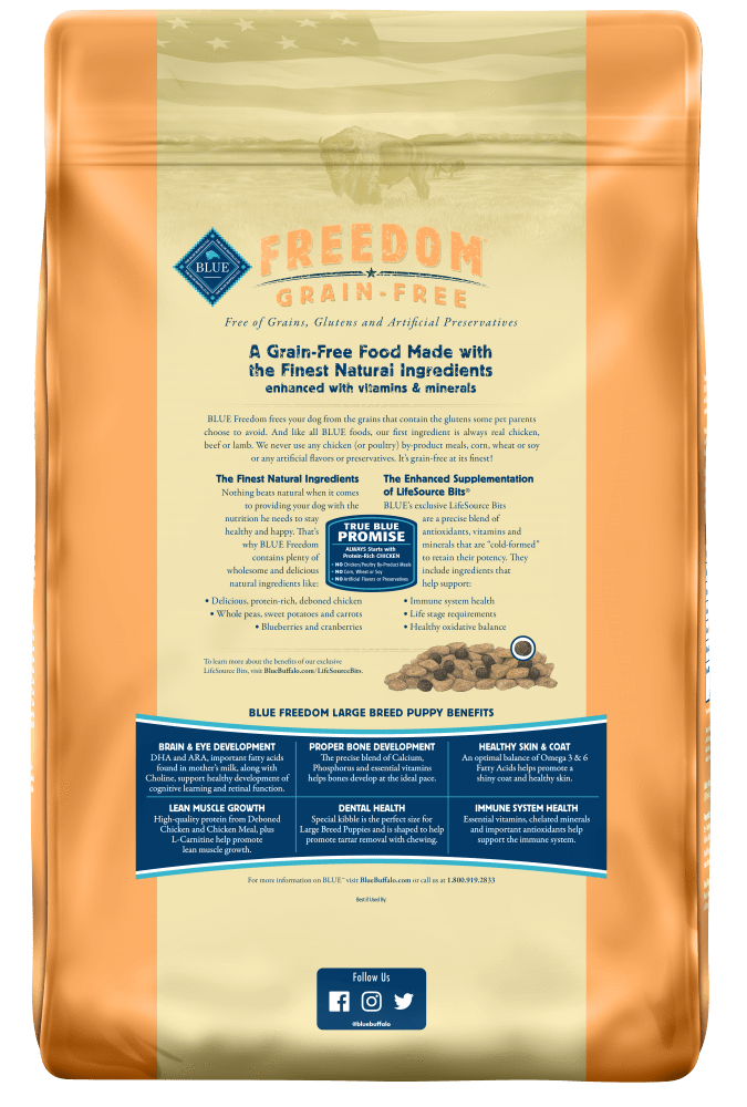 Blue Buffalo Freedom Large Breed Puppy Chicken Recipe Dry Dog Food