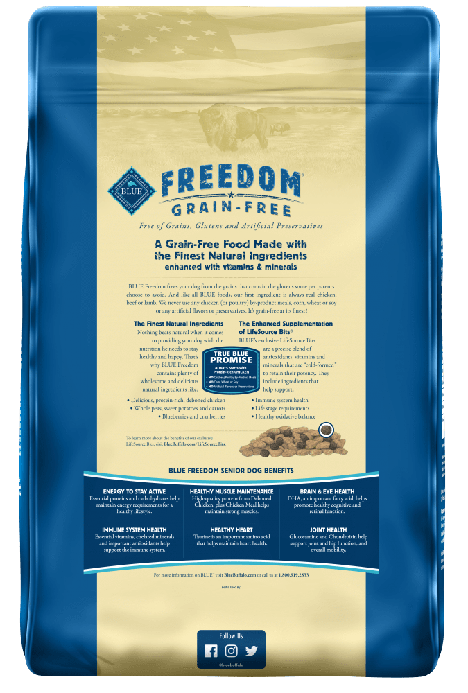 Blue Buffalo Freedom Senior Chicken Recipe Dry Dog Food