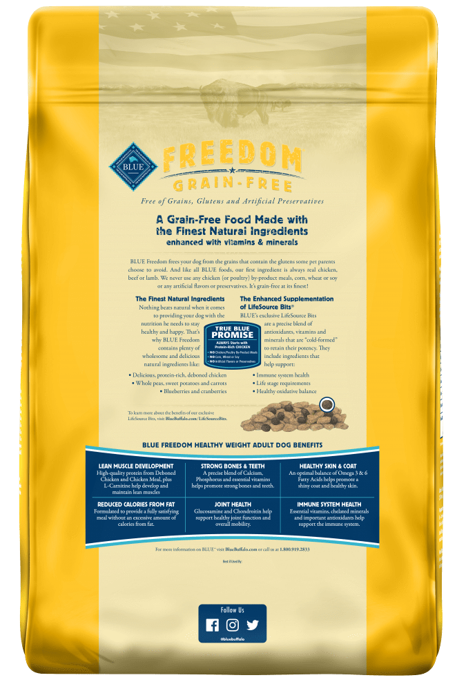 Blue Buffalo Freedom Adult Healthy Weight Chicken Recipe Dry Dog Food