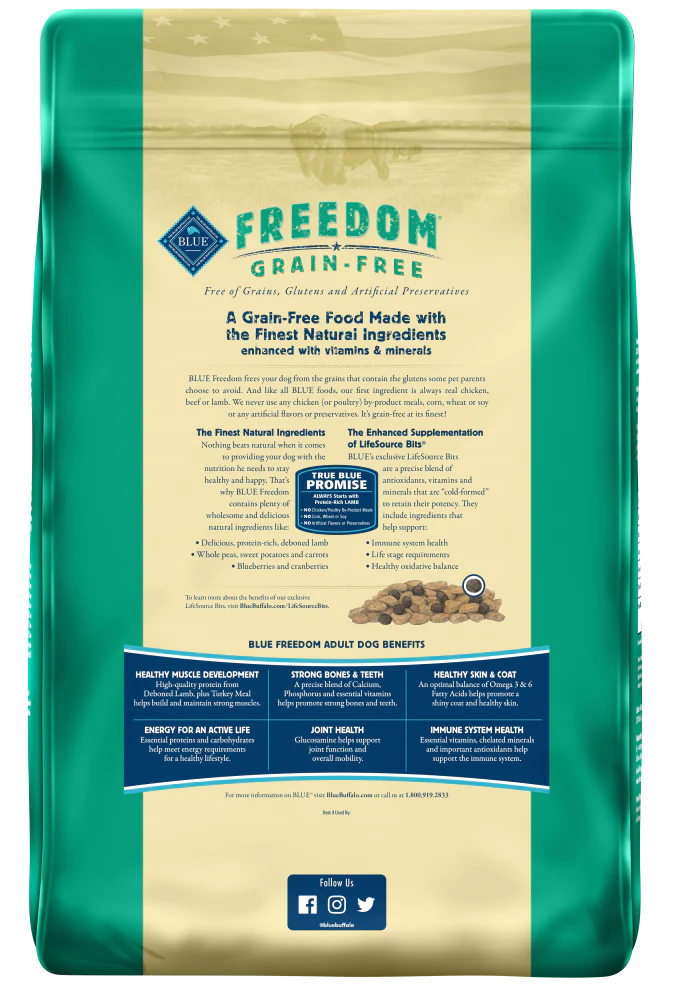 Blue Buffalo Freedom Adult Lamb Recipe Dry Dog Food
