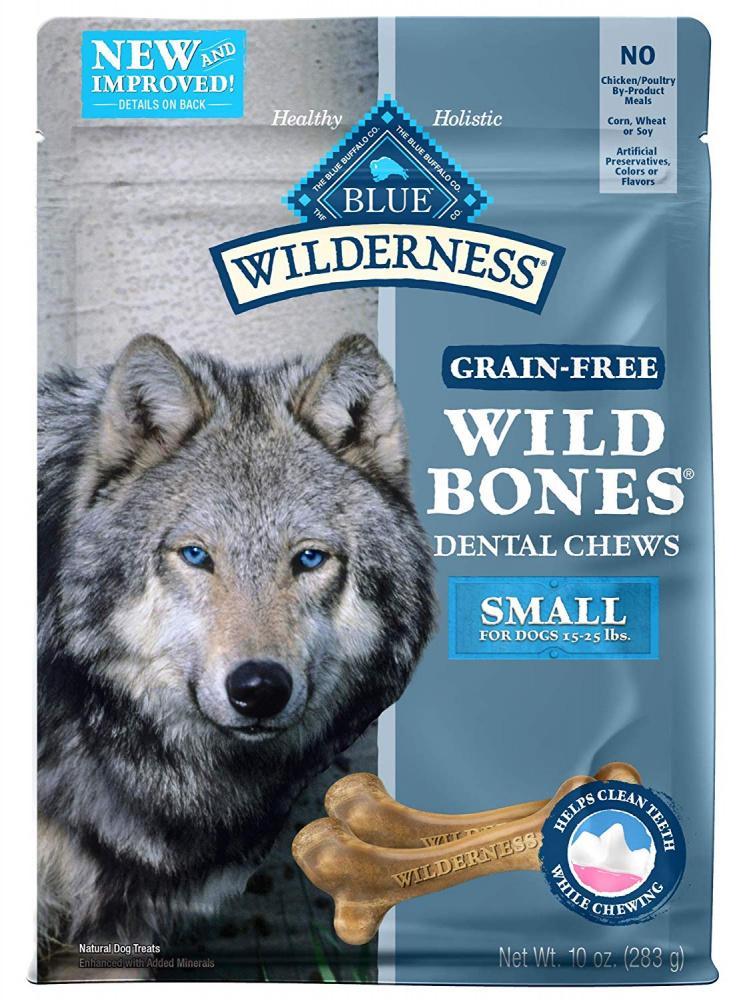 Blue Buffalo Wilderness Wild Bones Dental Chews Small Size for Dogs