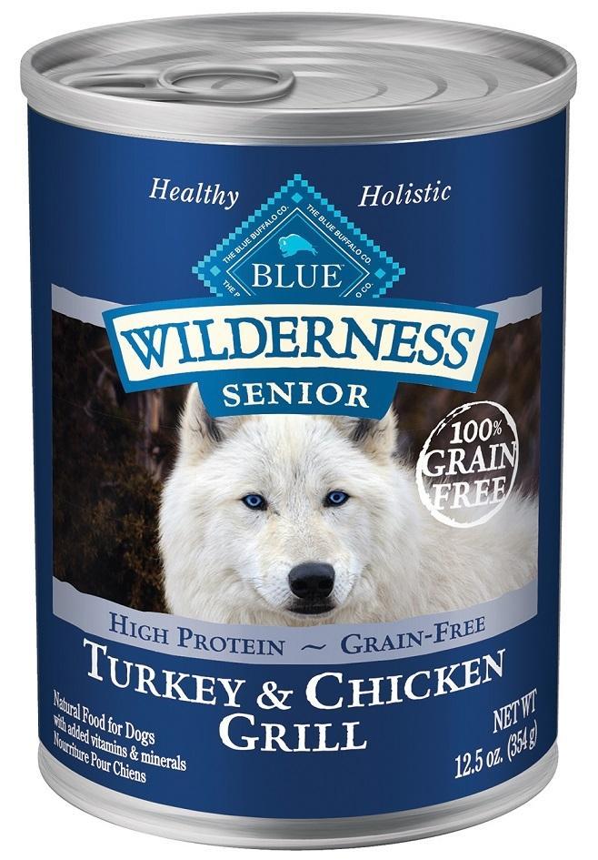 Blue Buffalo Wilderness Turkey and Chicken Grill Senior Canned Dog Food