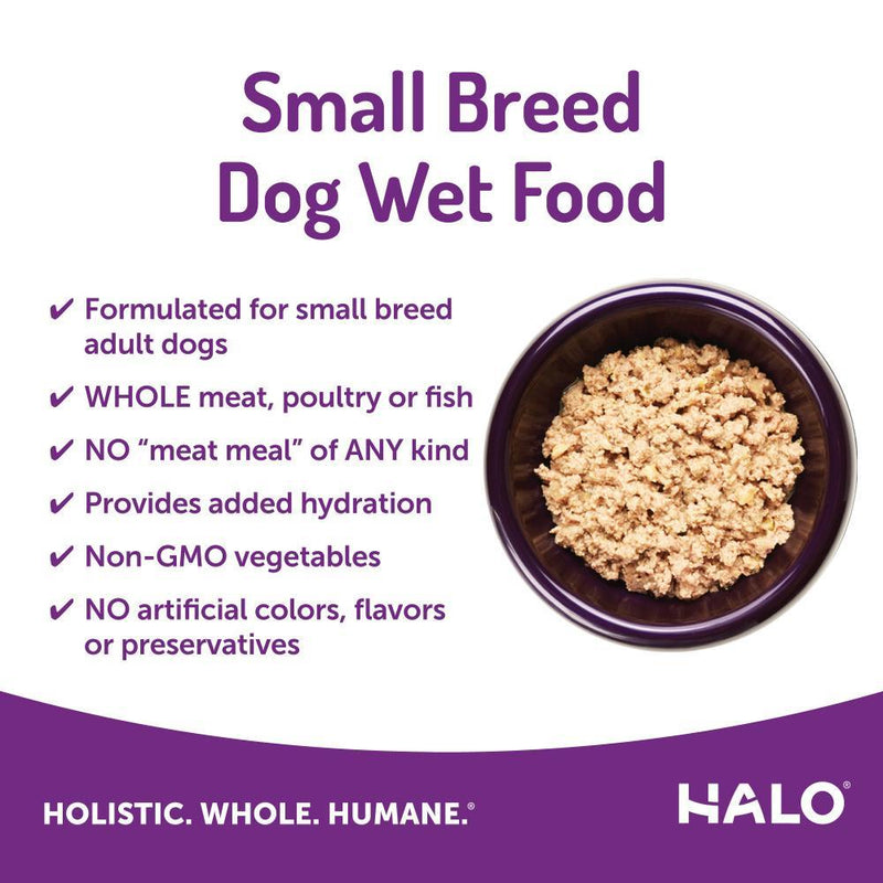 Halo Small Breed Grain Free Chicken & Salmon Recipe Canned Dog Food