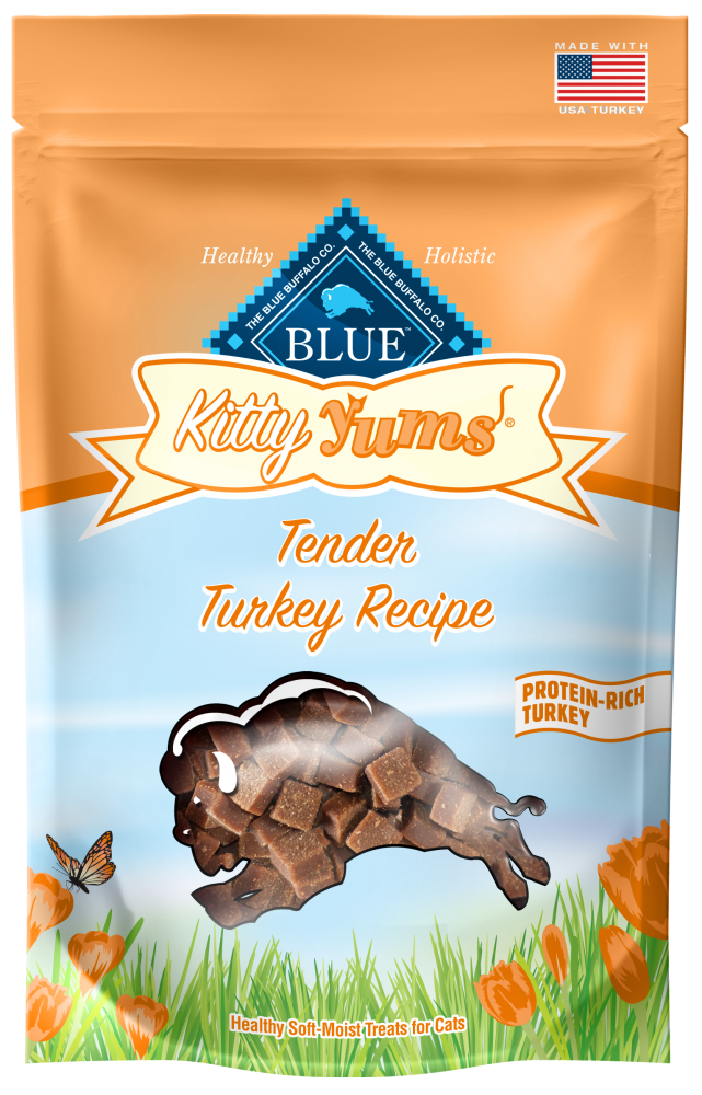 Blue Buffalo Kitty Yums Tender Turkey Natural Soft Moist Cat Treats