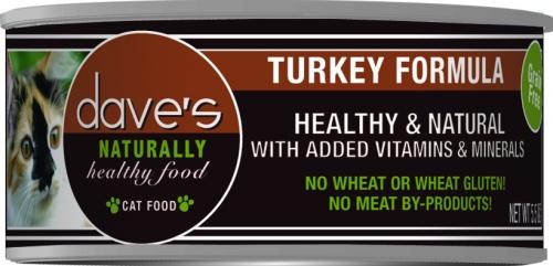 Dave's Naturally Healthy Turkey Formula Canned Cat Food