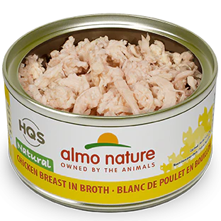 Almo Nature HQS Natural Cat Grain Free Chicken Breast In Broth Canned Cat Food