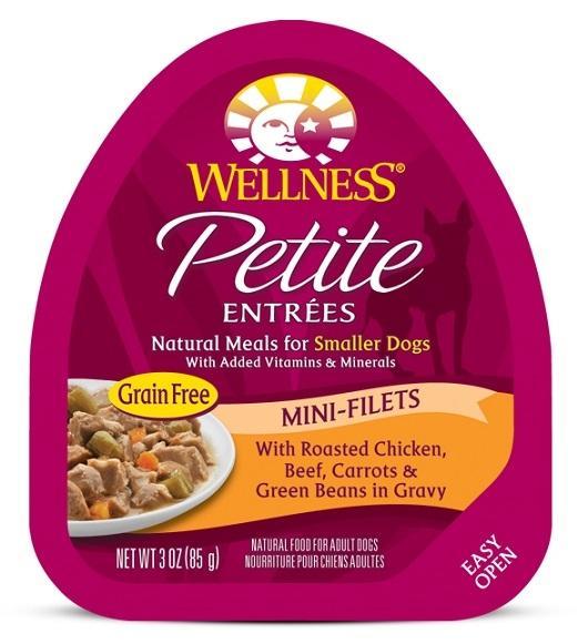 Wellness Petite Entrees Mini-Filets Grain Free Natural Roasted Chicken and Beef Recipe Wet Dog Food