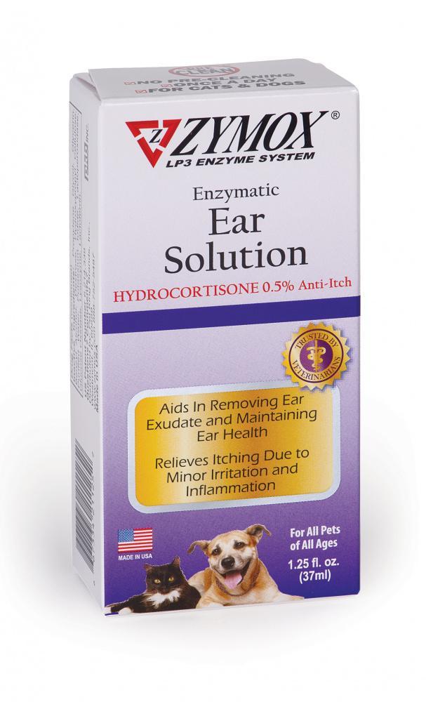 Zymox Enzymatic Ear Solution with Hydrocortisone for Dogs