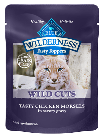 Blue Buffalo Wilderness Wild Cuts Tasty Toppers Tasty Chicken Morsels in Savory Gravy Cat Food Pouch