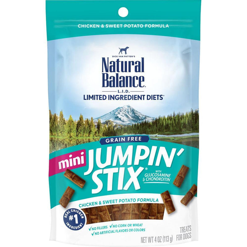 Natural Balance Limited Ingredient Diets Mini Jumpin Stix Chicken & Sweet Potato Formula with Glucosamine & Chondroitin Dog Treats