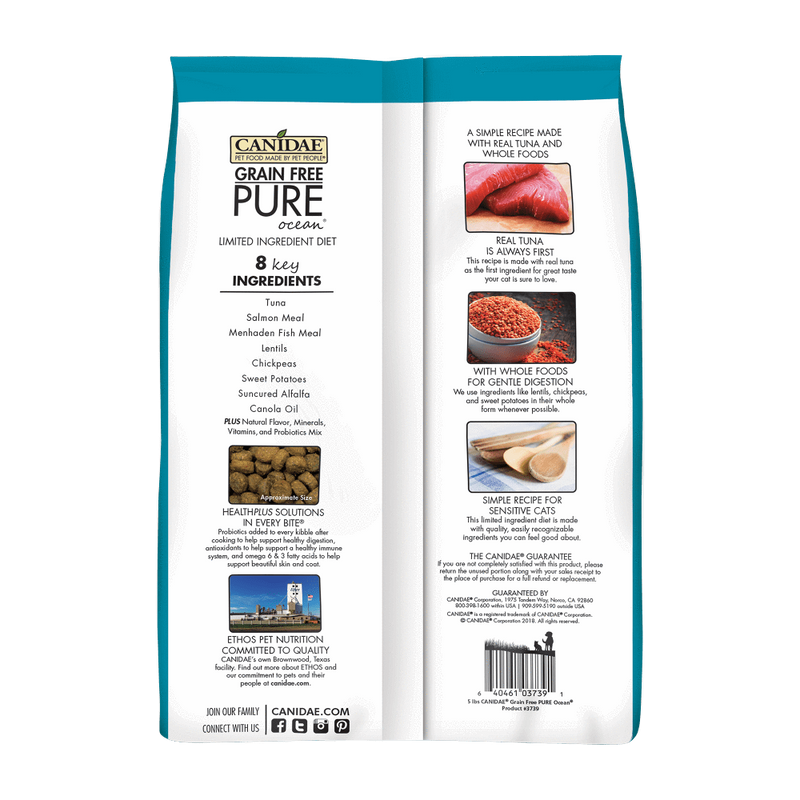 Canidae Grain Free PURE Ocean Indoor with Tuna Dry Cat Food