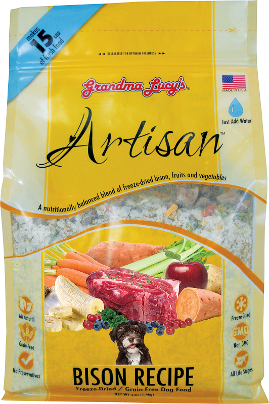 Grandma Lucy's Artisan Grain Free Bison Freeze Dried Dog Food