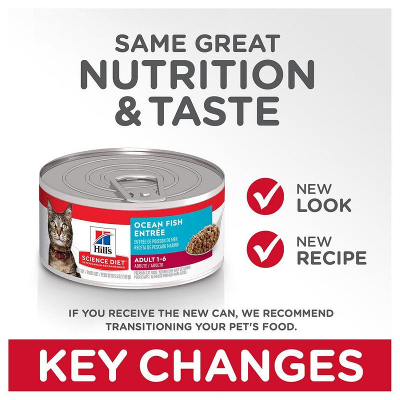 Hill's Science Diet Adult Ocean Fish Entree Canned Cat Food