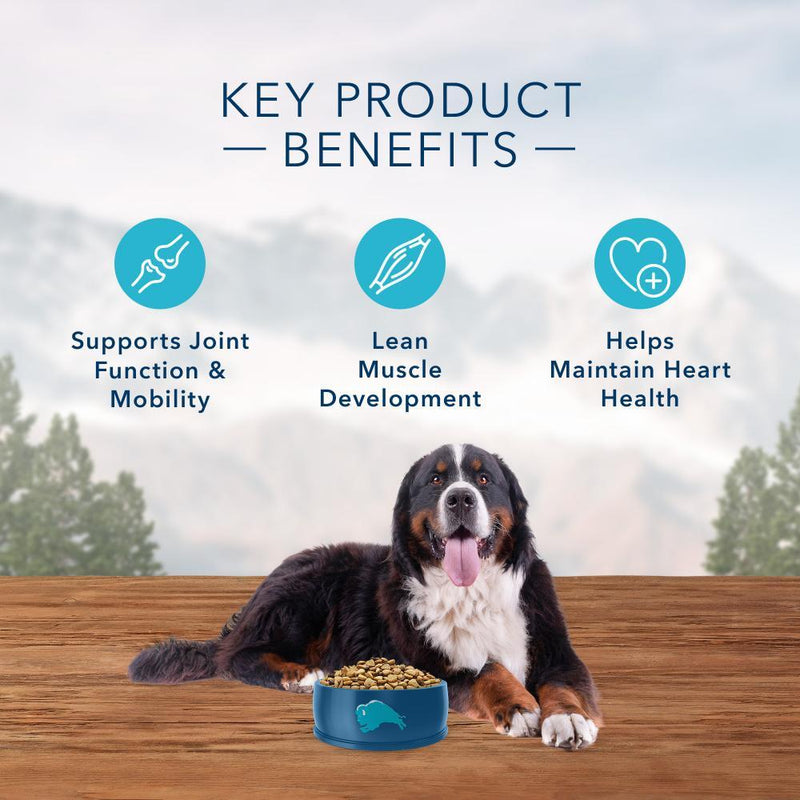 Blue Buffalo Wilderness Rocky Mountain Grain Free Natural Bison High Protein Recipe Adult Large Breed Dry Dog Food